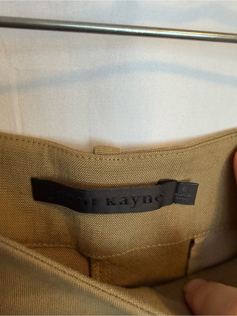 Jenni Kayne Wide-Leg Riley Pleated Trousers in Khaki Size 8 - Picture 3 of 5
